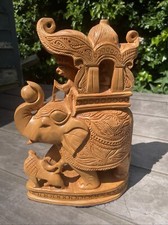 Wooden Style Detailed Elephant