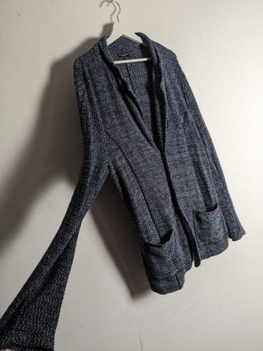 Zara man navy - white, knit