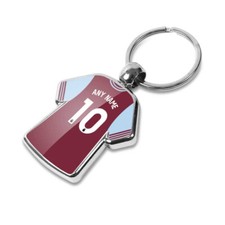 West Ham 24/25 Team Shirt Keyring, Personalised With Any Name & Number