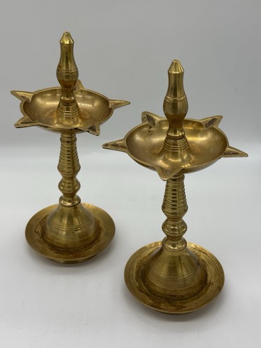 Brass fancy kerala diya - kerala, oil
