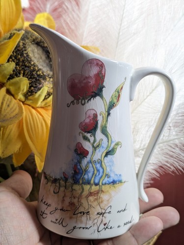 Decorative ceramic flower jug - ceramic,