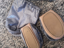 Foldable Ballet Shoes Pumps Night Out Pouch End Of The Night Shoes Dark Silver 3