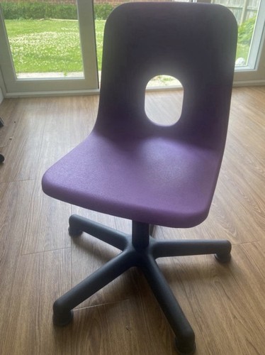 Purple childs desk swivel