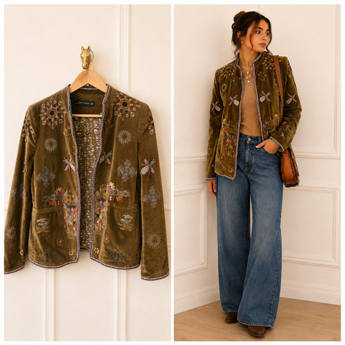 Zara woman bee - bee, embroidered