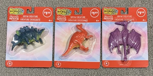 Growing dinosaur toys lot - growing, 3