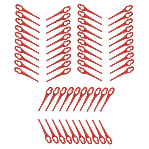 Red plastic blades - red,