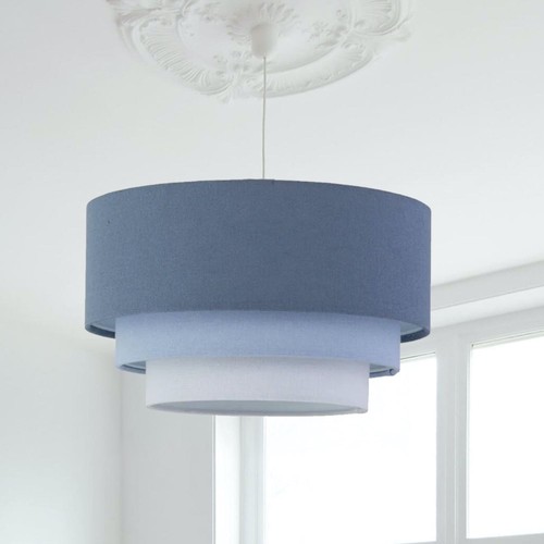 Modern ombre blue - blue, linen
