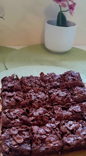 Crunchy chocolate brownies - brownies, |