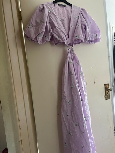 Zara lilac poplin - lilac, midi