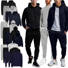 Mens Tracksuit Set Fleece 2Pcs