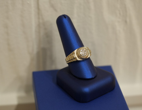 14k gold men diamond rolex - 14k,