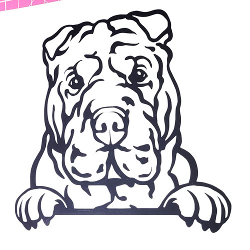 Shar pei dog vinyl sticker - vinyl,