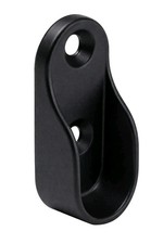 2x Black Oval Wardrobe Rail
