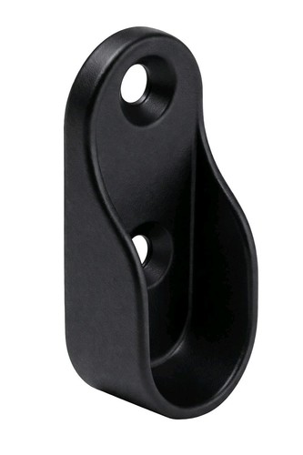 Black oval wardrobe rail - 2x,