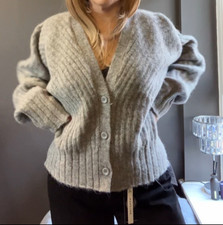 Topshop Grey Knitted Cardigan