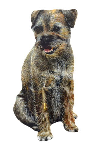 Border terrier lead hanger - border,