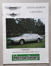 Aston martin lagonda road - martin,