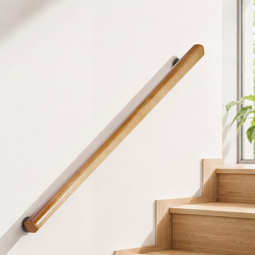 120cm wooden stair handrail - wooden,