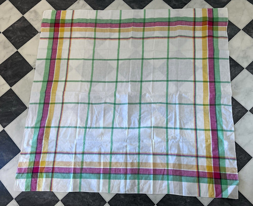 Vintage white checked - white,