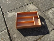 Vintage wooden cutlery tray - cutlery,