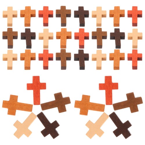 50pcs small wooden cross - small,
