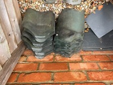 Victorian Glass pan tiles, 26 No antique pan tiles