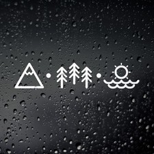 Campervan Sticker, Mountain