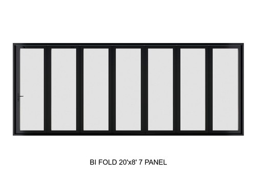 Aluminum folding panel - bi-folding, 7-panel