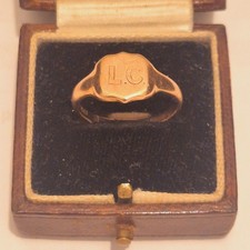 Antique 9ct rose gold signet