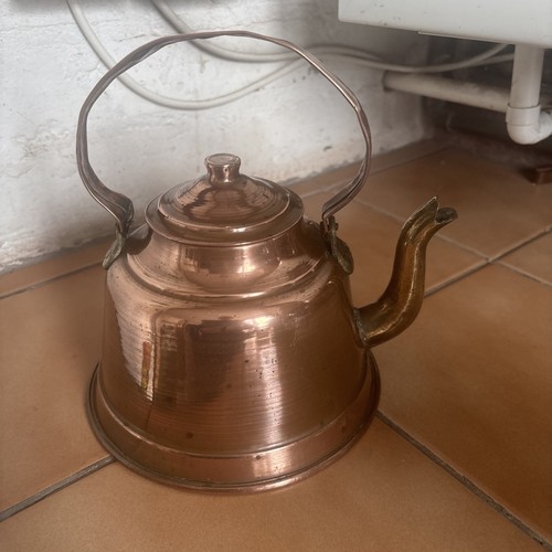 Antique copper kettle - antique,