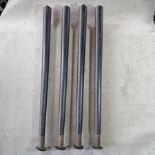 Vintage Set of 4 Tapered Wooden 15" Dansette Table Legs, Original Black Paint