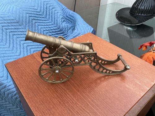 Antique brass cannon