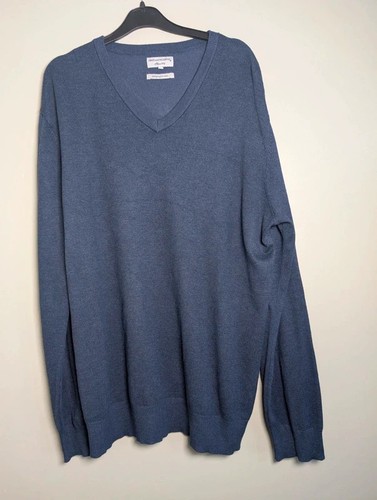 Navy blue neck mens jumper - blue, v
