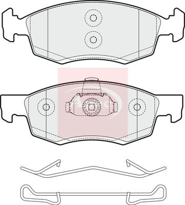 Brake pad set front with - front,