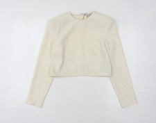 Zara Women's Ivory Cropped Top