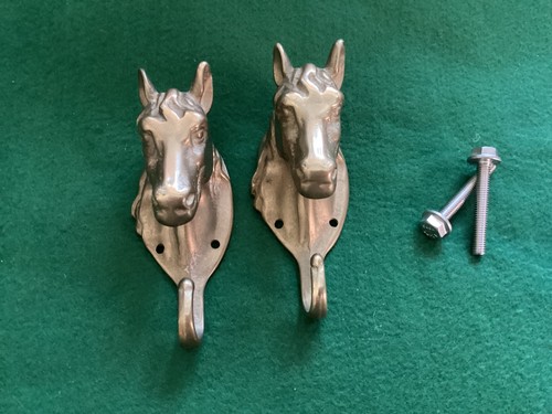Solid brass horse head - brass, coat