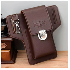 Men's PU Leather Belt Phone