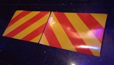 STICKER REFLECTIVE CHEVRONS MINI DIGGER TRAILER CAR BOX INDESPENSION PLANT ROOF