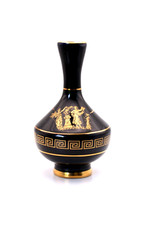 Small Greek vase 24k gold detailing handmade