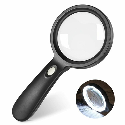 Lighted magnifying glass - magnifying, glass-10x