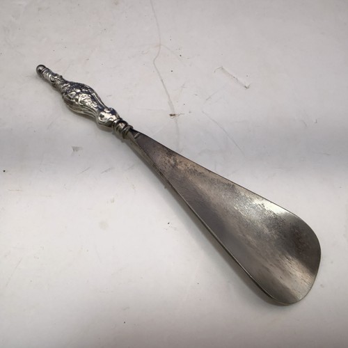 Shoe horn steel white - horn,