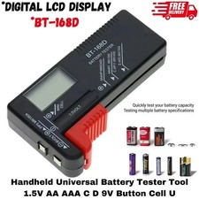 Handheld Universal  Battery Tester Tool 1.5V AA AAA C D 9V Button Cell U
