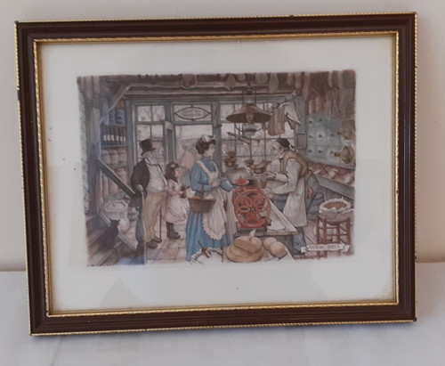 Vintage anton pieck print - vintage,