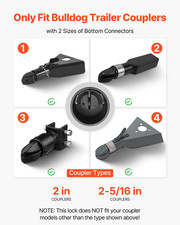 Trailer Lock, Fits 2 &