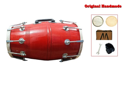 Indian orange dholak drum - indian,