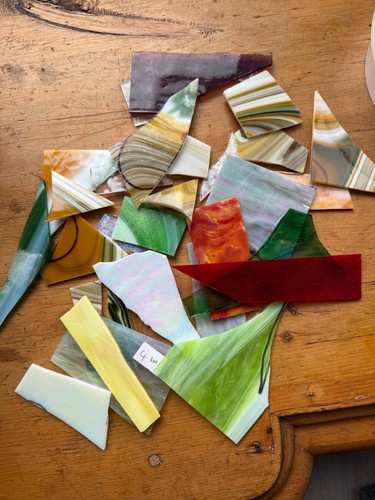 Stained glass offcuts for - stained,