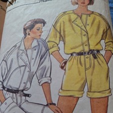 Newlook 6588 Vintage Used Sewing Pattern cut Ladies jumpsuits Size UK 8-12
