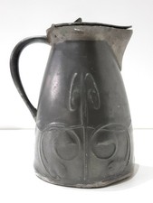 BRITISH ARTS AND CRAFTS LIBERTY TUDRIC PEWTER JUG  ARCHIBALD KNOX No 0195