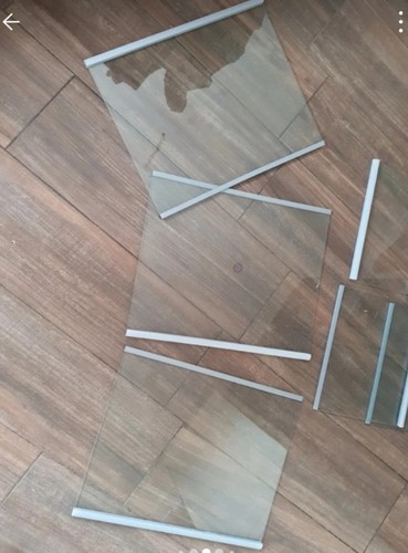 Fridge freezer clear glass - lg,