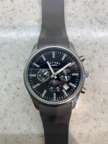 Rotary mens black face watch